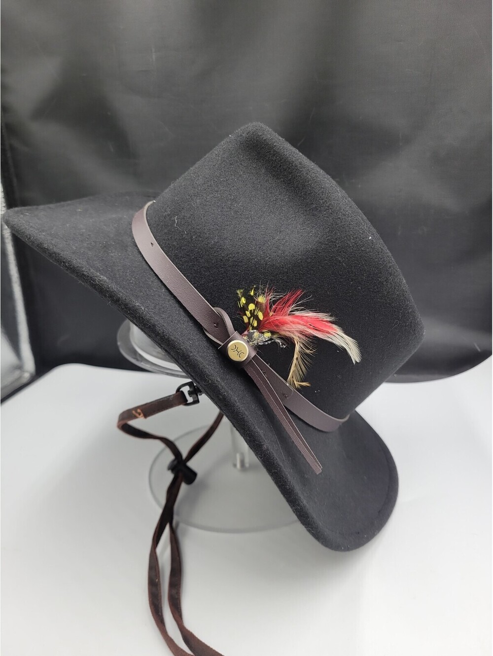 Men’s Sz Medium Black Dorfman Pacific Scala Four Seasons Felt Outback Hat